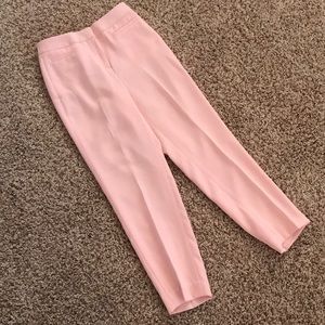 JCrew French crepe pink trousers! Like-new!